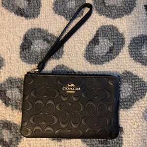 Black Coach Wristlet NWT